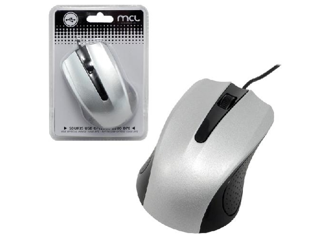 Ratón MCL SS-212U (Óptico - 1200 dpi - Negro)