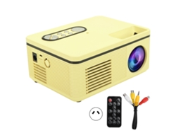 Projetor Mini Led Portátil 1080p Hdmi Lcd Multifuncional Home Theater S361 Amarelo
