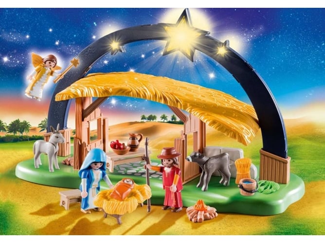 PLAYMOBIL Christmas: Belén con luz - 9494 (Edad Mínima: 4 - 41 Piezas)