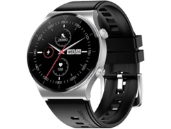 Reloj inteligente Yizhood para hombre con monitor de actividad y sueño, resistente al agua IP67, podómetro y correa plateada.