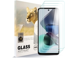 Conjunto de Protectores de Pantalla Dureza Antiarranhões Sem para Motorola Moto G13/G23 HONGWE. Vidrio Templado (3un)