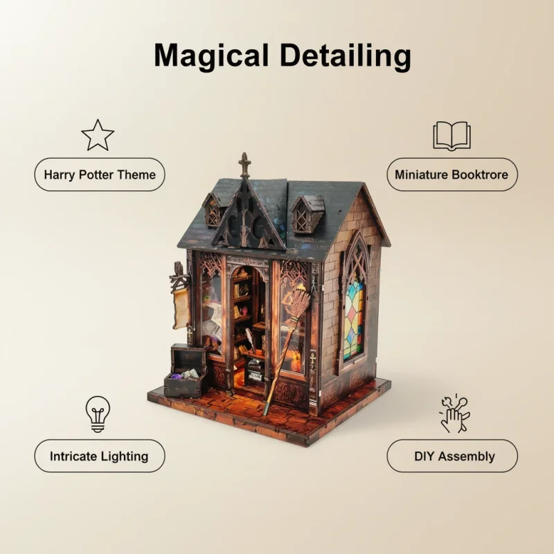 Rompecabezas De Casa En Miniatura De Madera 3d Para Armar, Juguete Para Adultos.