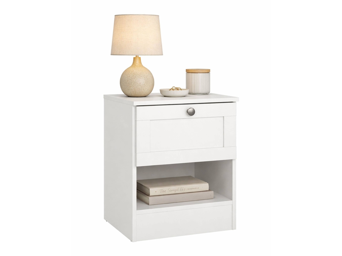 Cabecero Nalón blanco con cajón y panel inferior WELLHOME
