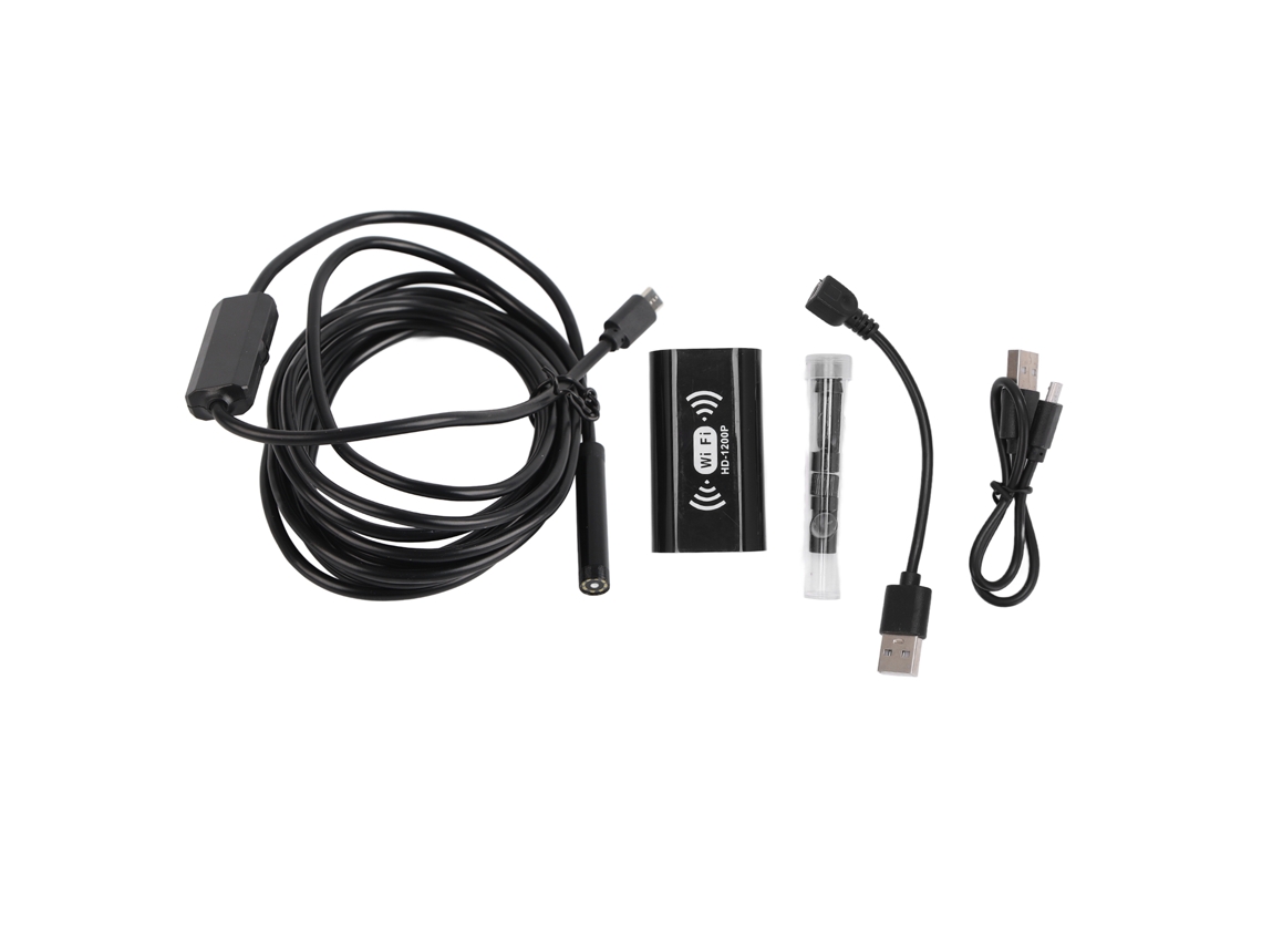 Endoscopio Wifi F130 Con Cámara Hd De 8 Mm Resistente Al Agua Para Inspección Industrial, Compatible Con Smartphones Y Ordenadores.