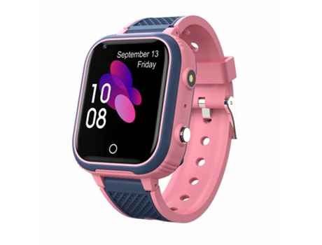 Smartwatch para Celular Infantil 4G Full Netcom Multifuncional Impermeable con Celular Rosa