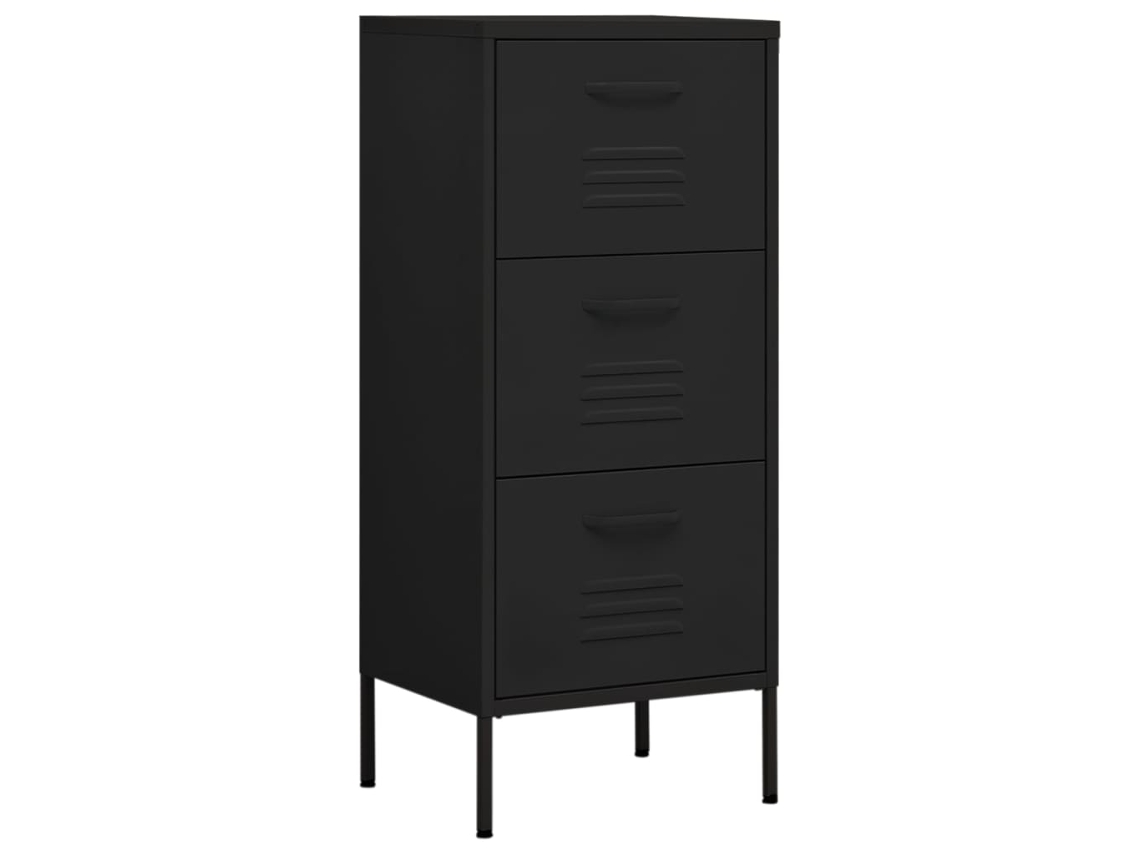 Armario de almacenamiento de acero 42,5x35x101,5 cm Negro MAISON EXCLUSIVE
