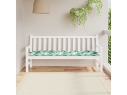 Cojín Banco De Jardín Tela Oxford Estampado Hojas 180x50x7 Cm