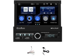 Autorradio De Un Solo Din Con Carplay, Android Auto, Pantalla Táctil Abatible De 7 Pulgadas, Bluetooth Y Radio Fm.