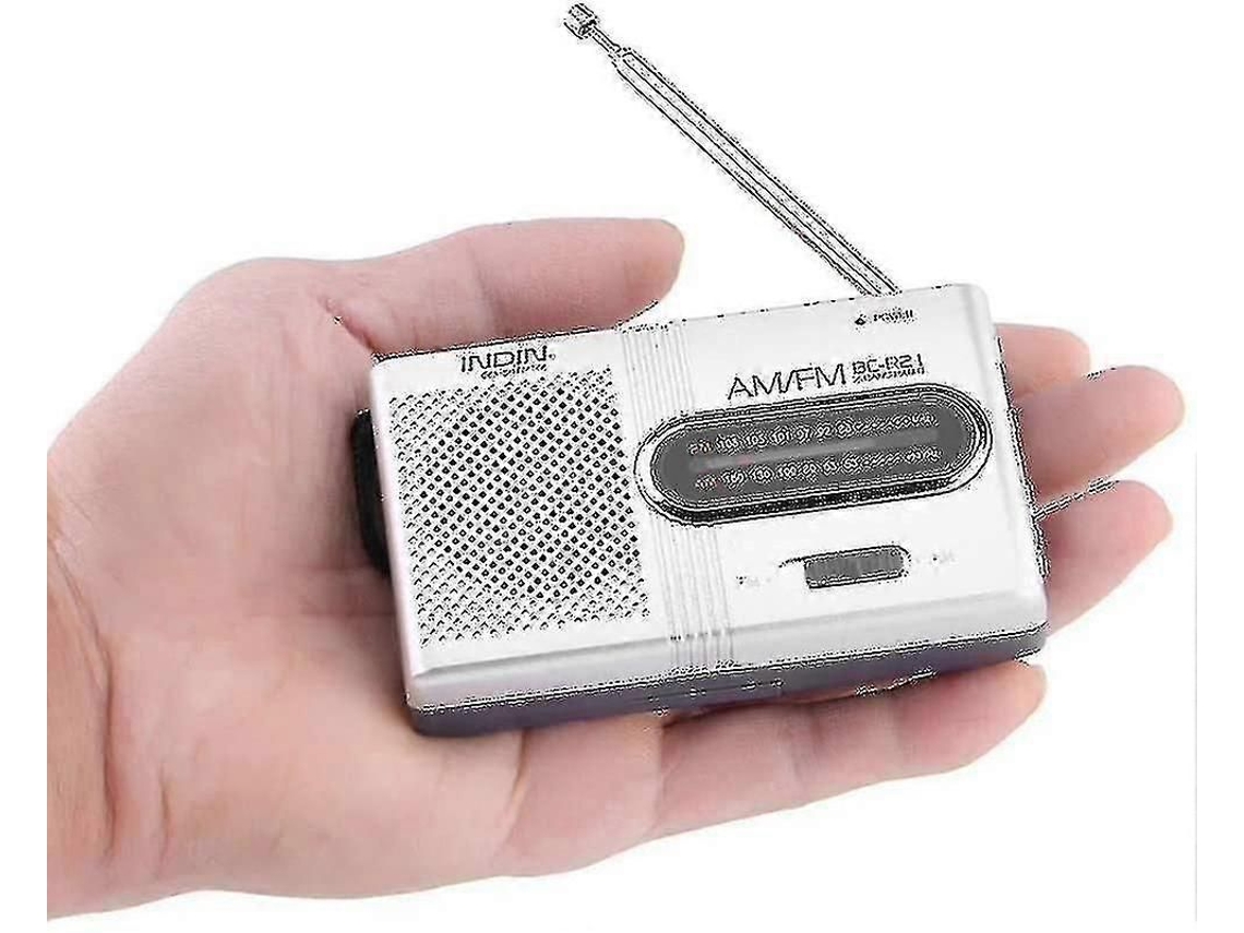 Radio portátil mini AM/FM GOKOCO con antena telescópica, radio de bolsillo