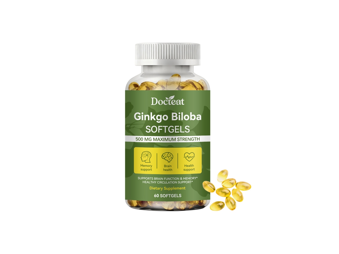 Cápsulas blandas de extracto de hoja de ginkgo