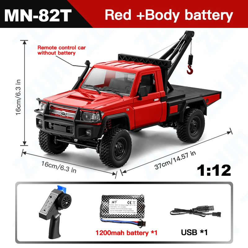 Coche Teledirigido De Escalada (rojo) 2.4g, Modelo De Tracción A Las Cuatro Ruedas, Juguete Apto Para Niños Y Adultos.