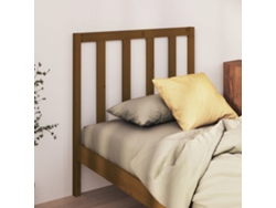 Cabecero De Cama Madera Maciza Pino Marrón Miel 95x4x100 Cm