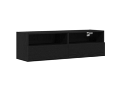 Mueble de TV de pared de roble negro 100x30x30 cm MAISON EXCLUSIVE