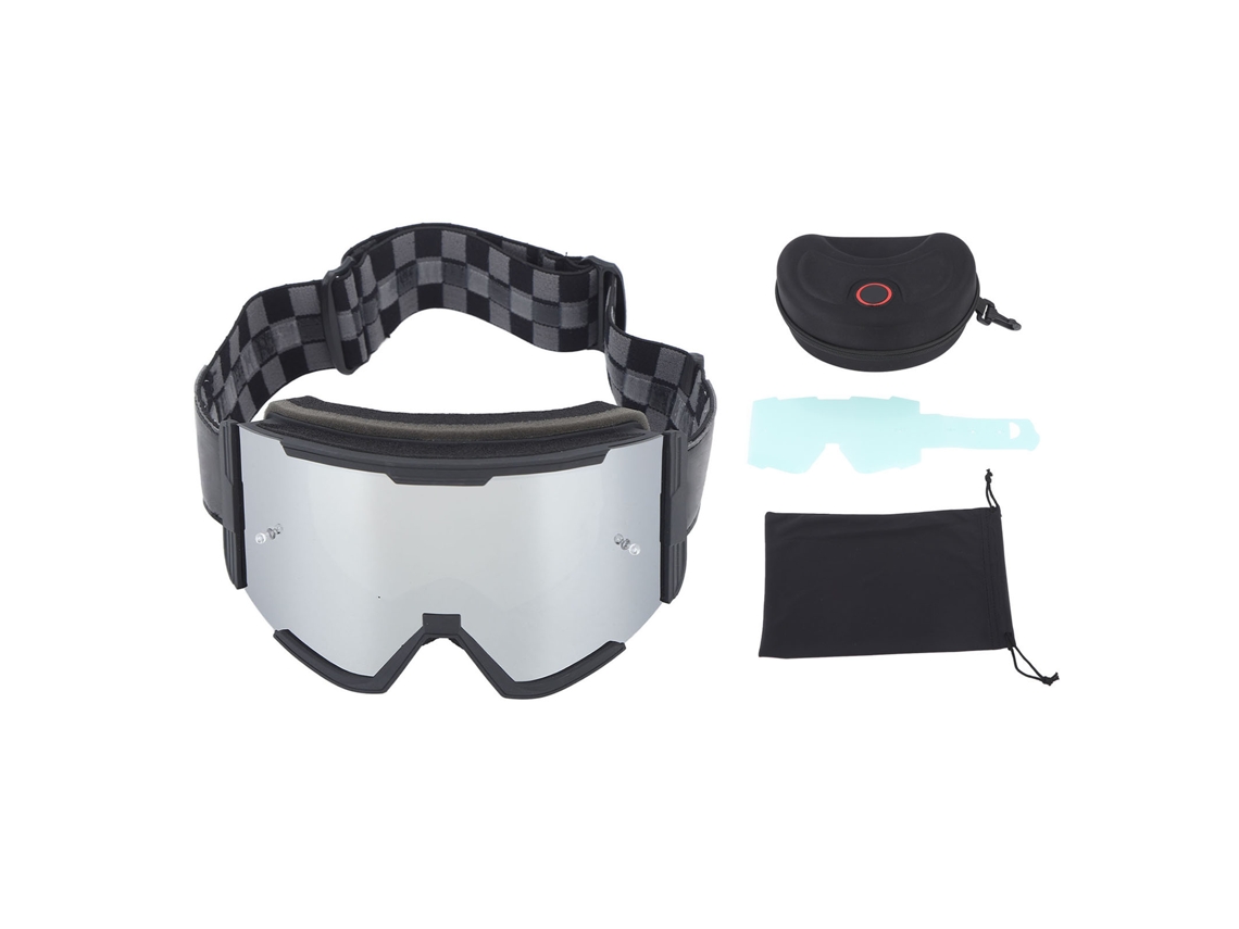 2026-gafas Deportivas De Protección Ocular Para Hombre Mujer Antipolvo Antiviento Gafas Moto Para Actividades Al Aire Libre Marco Negro Lente Plata