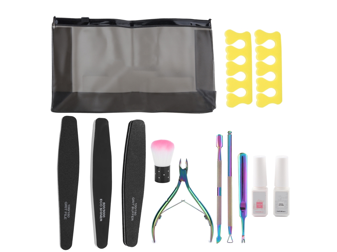 Rebe-kit De Manicura Profesional: Lixa, Buffer, Empurrador De Cutículas E Ferramentas De Unhas Para Meninas