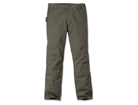 Calça CARHARTT Calça Reta Stretch Duck Dungaree Double Front Verde 40 / 32