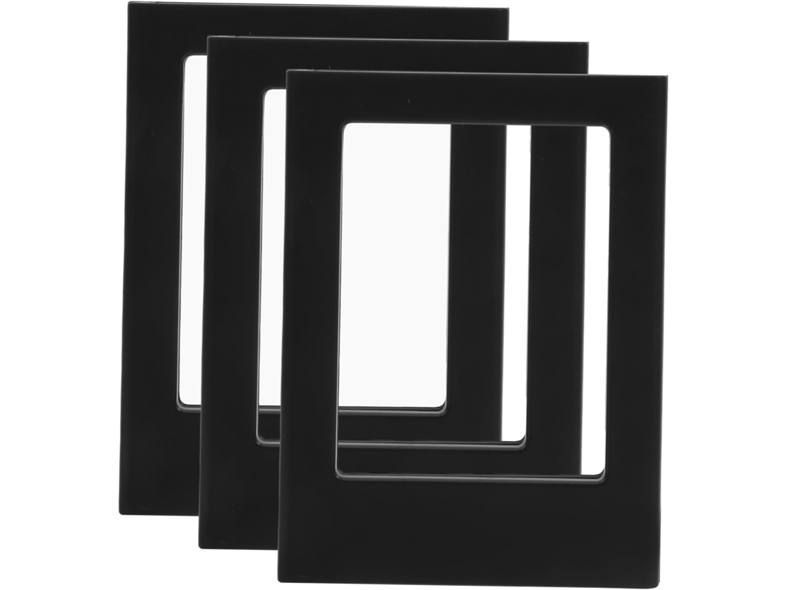 Juego 3 Marcos Fotos Magnéticos Pequeños Soportes Acrílicos Escritorio Refrigerador Pizarra Blanca Marco Negro