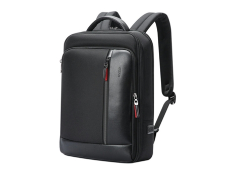 Mochila de Nylon Mochila Multifuncional Mochila para computadora para Hombres con Puerto de Carga USB-Negro