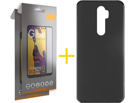 Kit Funda + 2 Protectores de Pantalla Xiaomi Redmi Note 8 Pro SKYHE Full Liso (Negro)