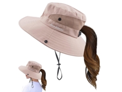 2026-gorra De Cubo Con Visera Ancha Para Mujer Gorra De Sol Con Coleta Protección Uv Plegable Para Parejas Senderismo Pesca Viaje Verano