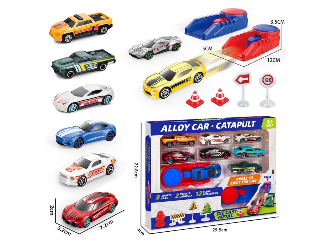(8 Coches) Mini Coches Deslizantes De Metal Fundido A Presión A Escala 1/64, Juguetes Para Niños