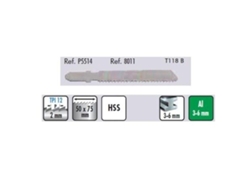 Hoja calar chapa/aluminio 5514 t118b metal grueso(3-6) en general.12 dientes