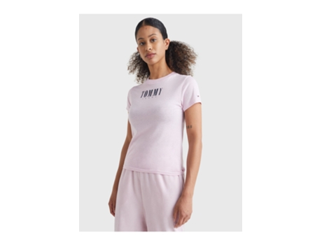Camiseta TOMMY JEANS Dw0Dw14378 Mujer (Algodón - Rosa - M)
