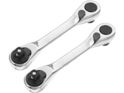 Mini llave de carraca para reparaciones, llave de vaso de liberación rápida con 72 dientes, acero al carbono.