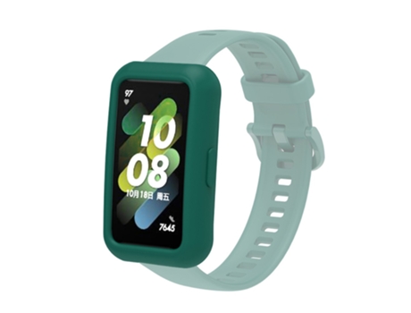 Funda de Silicona Anti-rasguños para Huawei Band 7/6 - verde oscuro