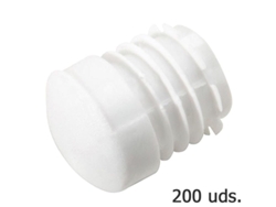 Contera plastico redonda interior blanca para tubo exterior ø 18 mm. bolsa 200 unidades