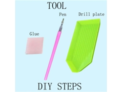 Kit Completo De Pintura De Diamantes 5d Diy Con Forma De Cubo De Lobo Redondo Para Decoración De Pared 30x40cm