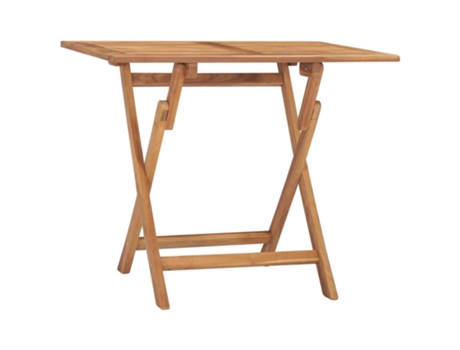 Mesa de comedor de jardín VIDAXL Marrón Madera (90x60x75 cm)