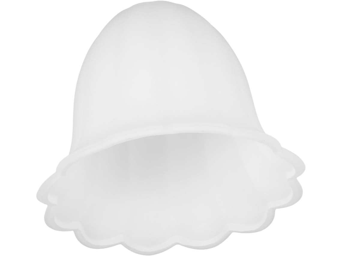 Lámpara colgante de cristal blanco esmerilado, fácil de instalar y portátil, con una elegante forma de flor. SFUSHOS