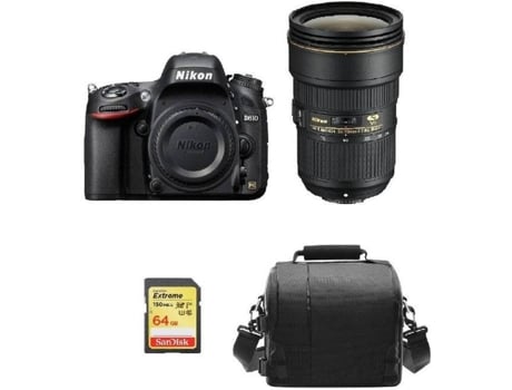 Kit Cámara Réflex NIKON D610 + AF-S 24-70MM F2.8E ED VR + Tarjeta SD de 64GB + Funda para cámara