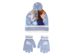 Set De Invierno Guantes Y Gorro con Pompón FROZEN Sparkles Infantil