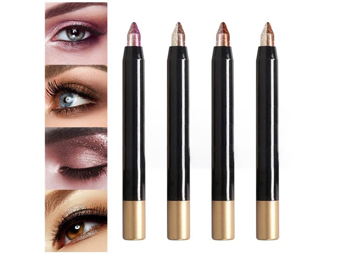 4 Unidades De Lápices De Sombras De Ojos Glitter Degradado, Impermeables Y Duraderos Vante