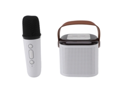 Mini máquina de karaoke portátil con micrófono y altavoz RGB: pequeño sistema de karaoke para niños y familia.