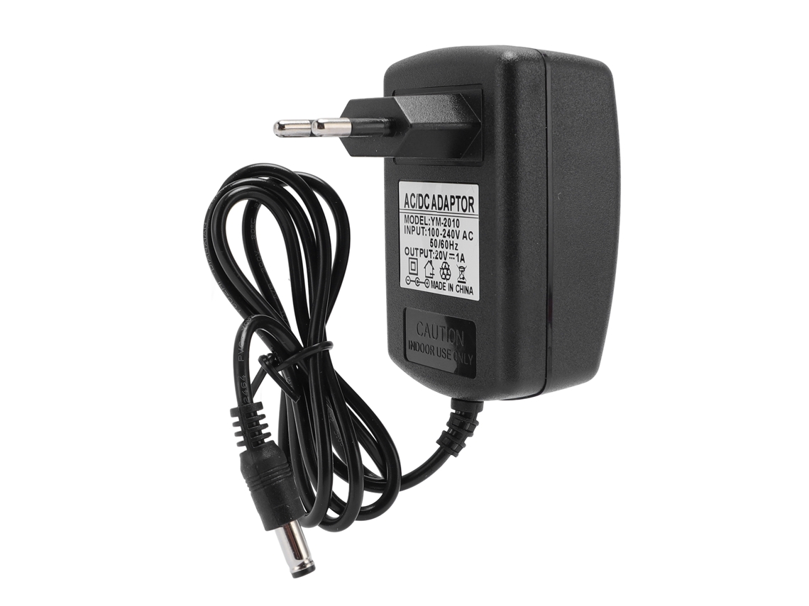 Adaptador De Corriente De 20 V Y 1 A Con Cable De Carga De 5,5 Mm X 2,5 Mm Y 93 Cm, Enchufe Europeo Para Equipos Electrónicos.