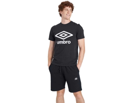 Camiseta de Hombre para Fútbol UMBRO Large Logo Algodón Negro (M)