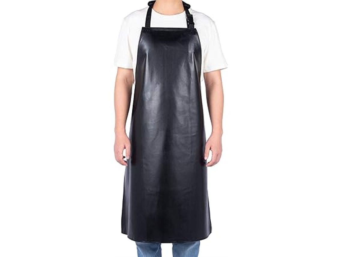 Delantal Impermeable Es Ideal Para Cocinar Y Hacer Barbacoas. Es De Color Negro Y Ofrece Una Excelente Transpirabilidad, Comodidad Y Resiste
