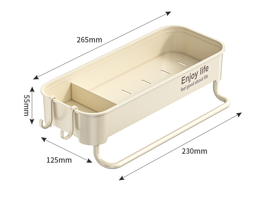 Escurreplatos/Organizador de cocina reforzado, especiero doméstico, organizador de fregadero, gris Tommy01