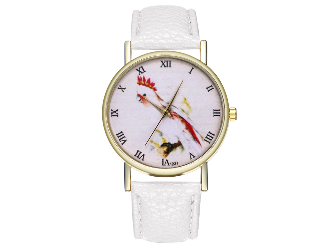 Reloj Analógico De Cuarzo Para Hombre Con Correa De Pu Estilo Casual Blanco