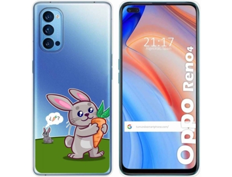 Carcasa Oppo Reno 4 5G TUMUNDOSMARTPHONE Conejo Multicolor