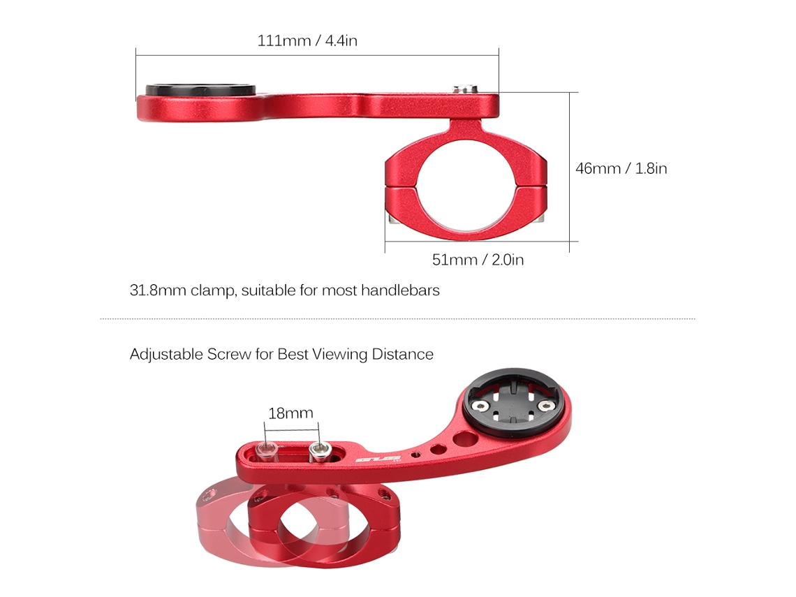 Extensor De Manillar Gub Para Montaje De Computadora De Bicicleta Garmin Bryton Cateye Con Soporte Para Linterna Y Cámara Deportiva