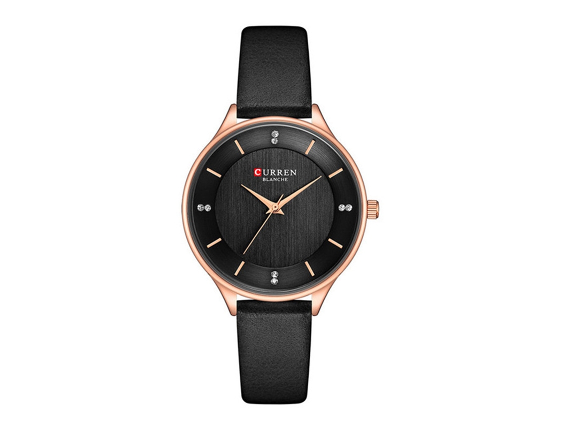 Reloj Con Correa De Cuero, De Cuarzo Resistente Al Agua, Moderno E Informal.