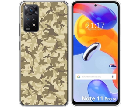 Carcasa Xiaomi Redmi Note 11 Pro TUMUNDOSMARTPHONE Dibujos Sand Camuflaje Multicolor