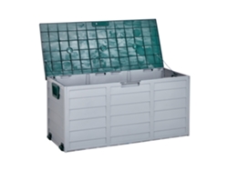 Arcón para exterior BELIANI Locarno de Material sintético Gris 112x50x53