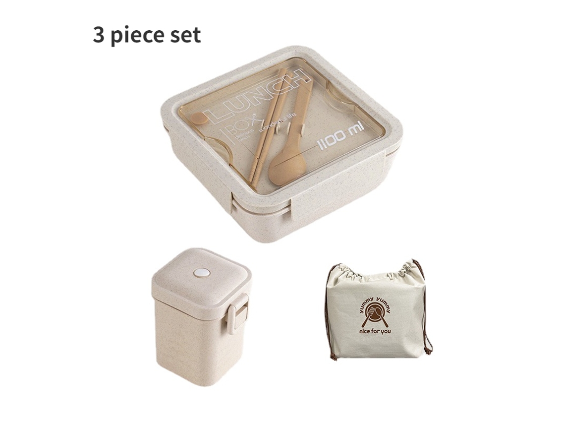 Geyecete caja bento con cubiertos