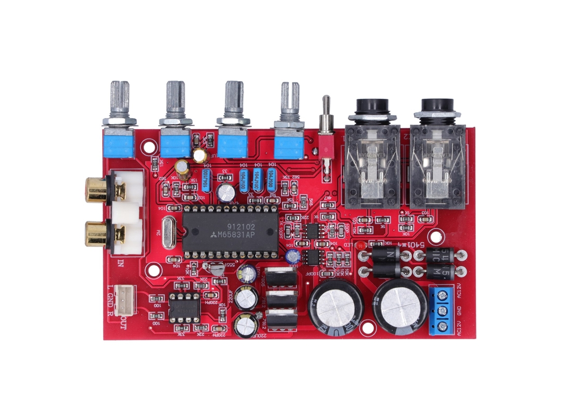 Placa De Preamplificador Módulo De Micrófono Placa De Reverberación Karaoke Preamp Yj0026-ok