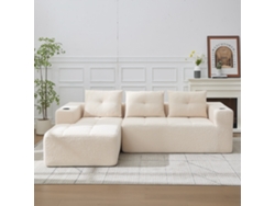 Sofá Esquinero 255 Cm - Clásico, Minimalista Y Cómodo, 3 Asientos - Beige